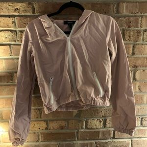 pink cropped jacket